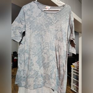 Lula Roe s gray and teal Irma